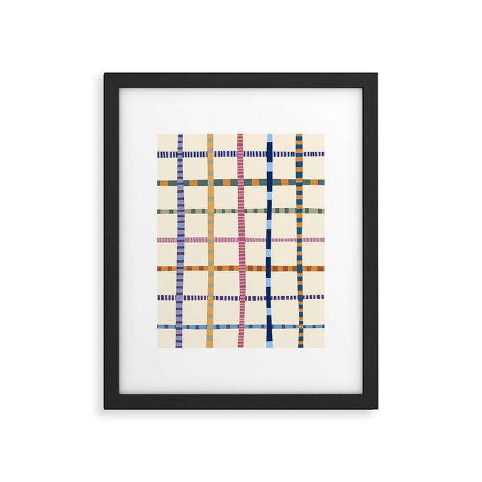 Colorful Patterned Grid Framed Art Print Gallery Image 1