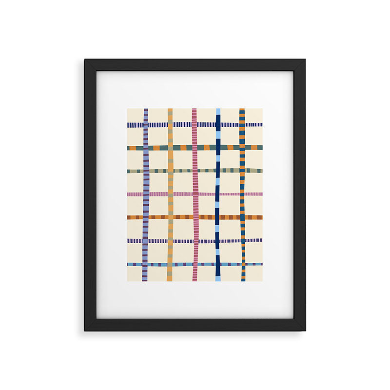 Colorful Patterned Grid Framed Art Print Gallery Image 6