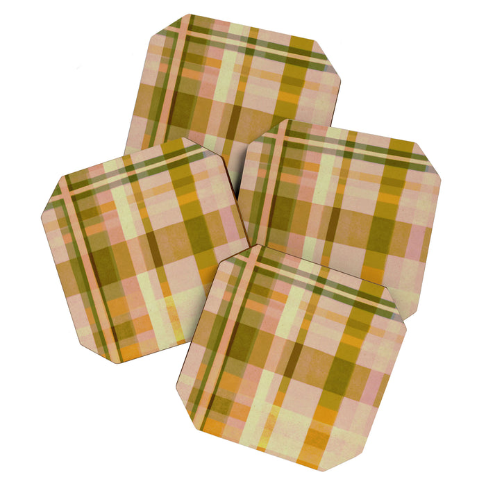 Colorful Plaid #1 Coaster Gallery Image 1