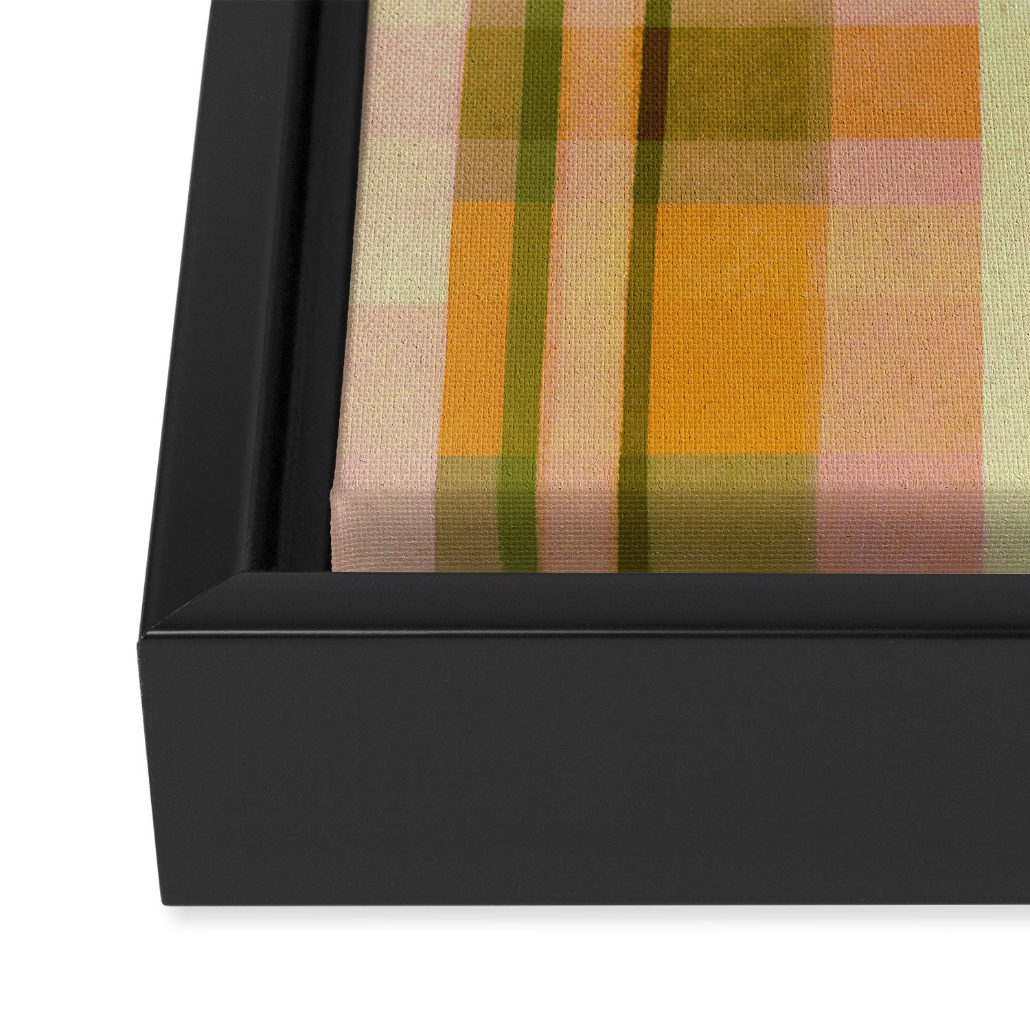 Colorful Plaid #1 Framed Canvas Print Gallery Image 3