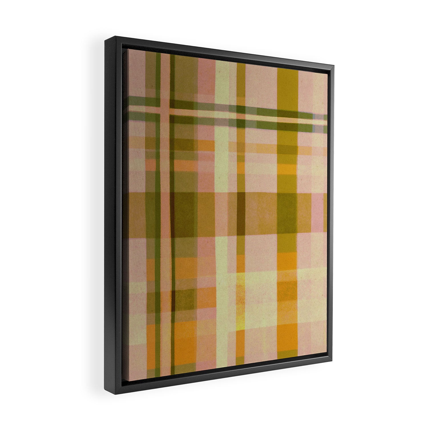 Colorful Plaid #1 Framed Canvas Print Gallery Image 2