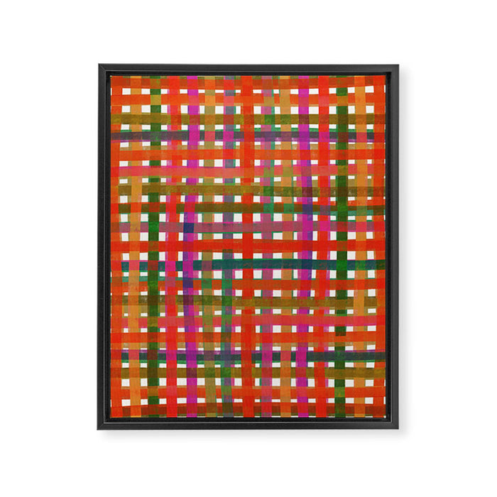 Colorful Plaid #3 Framed Canvas Print Gallery Image 1