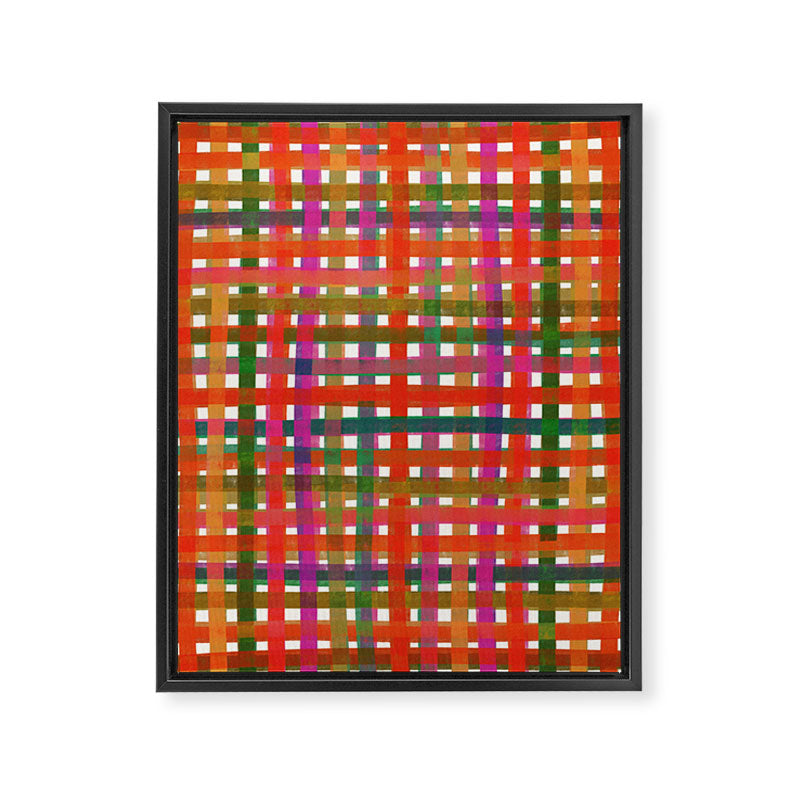 Colorful Plaid #3 Framed Canvas Print Gallery Image 6