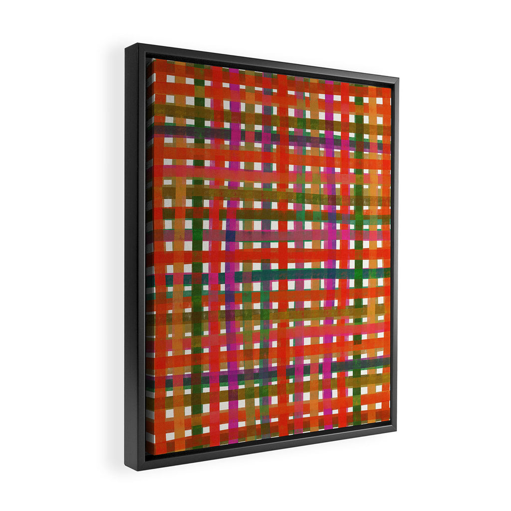 Colorful Plaid #3 Framed Canvas Print Gallery Image 2