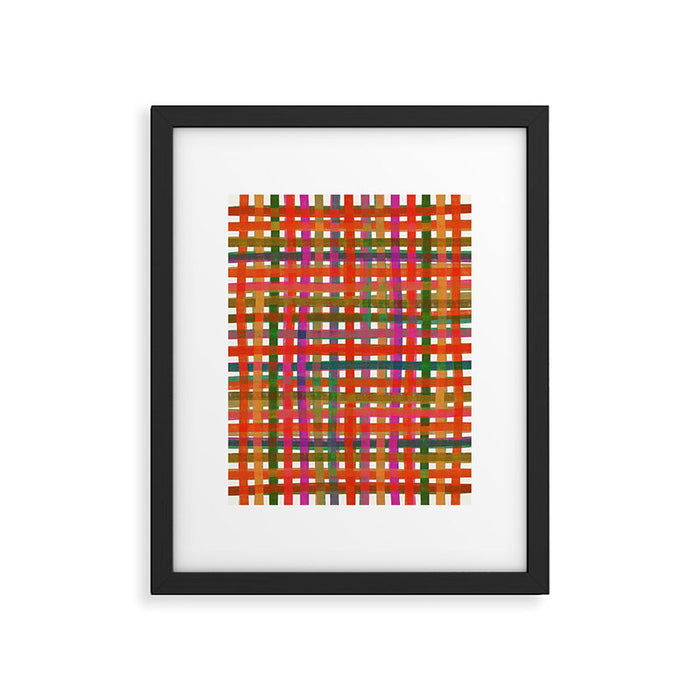 Colorful Plaid #3 Framed Art Print Gallery Image 1