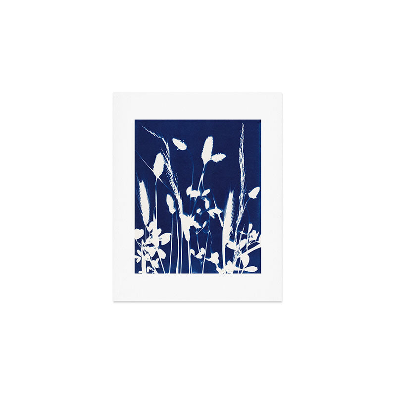 Cyan Herbarium #1 Art Print Gallery Image 1