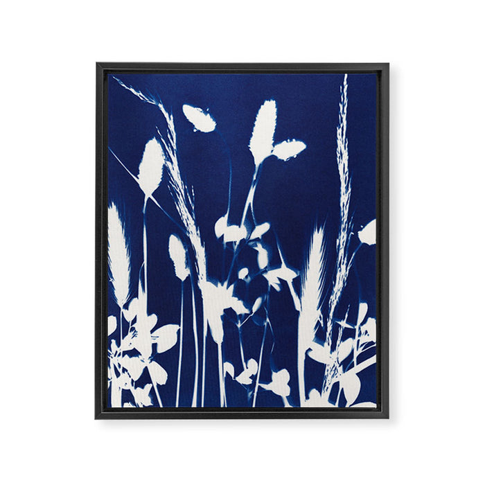 Cyan Herbarium #1 Framed Canvas Print Gallery Image 1