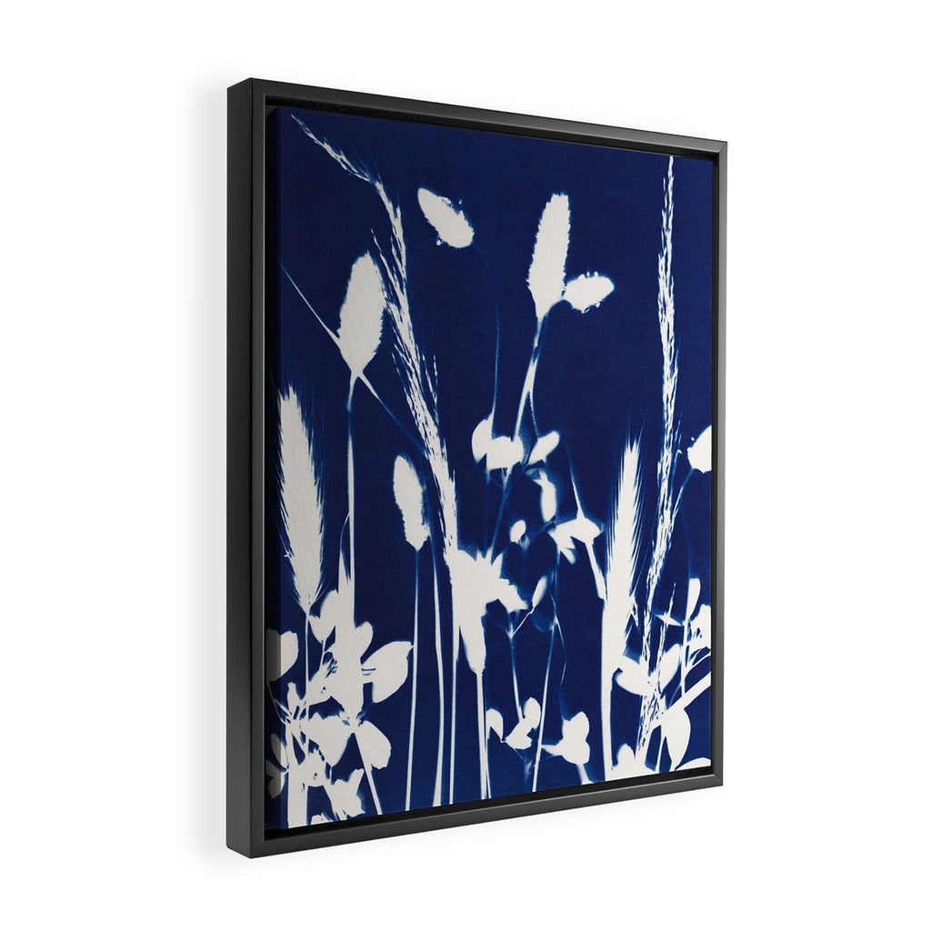 Cyan Herbarium #1 Framed Canvas Print Gallery Image 2