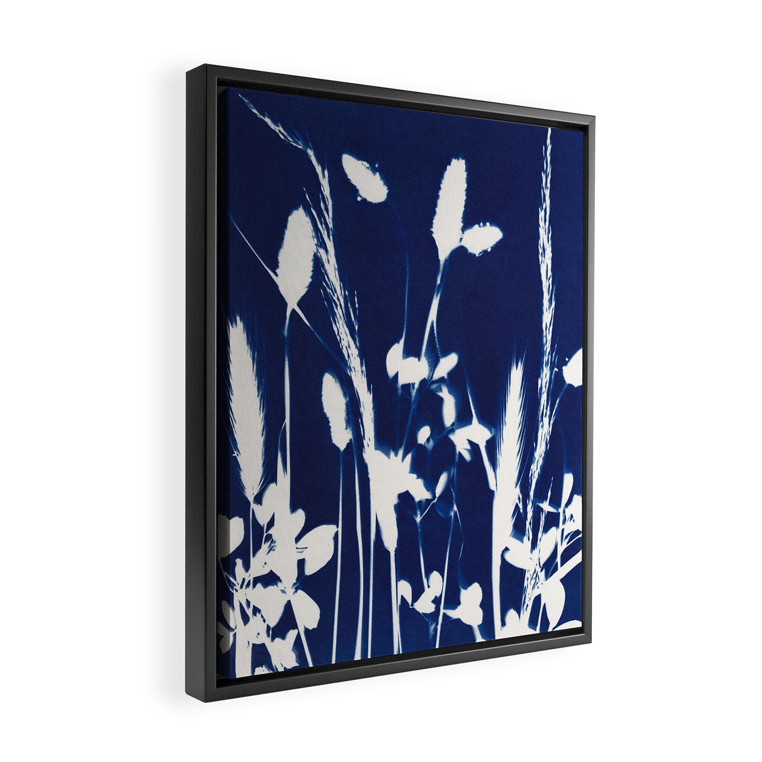 Cyan Herbarium #1 Framed Canvas Print Gallery Image 2