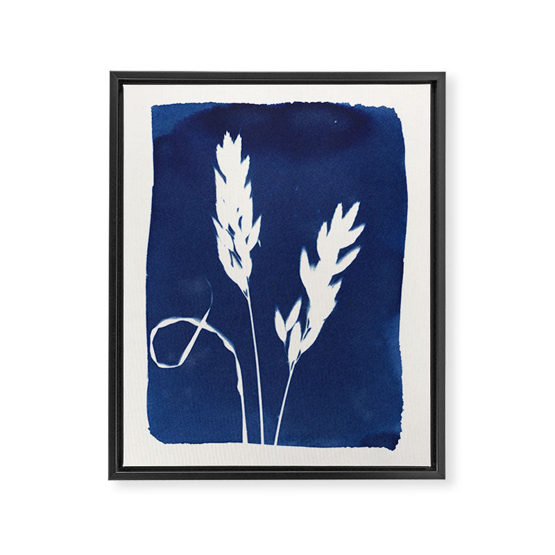 Cyan Herbarium #2 Framed Canvas Print Gallery Image 6