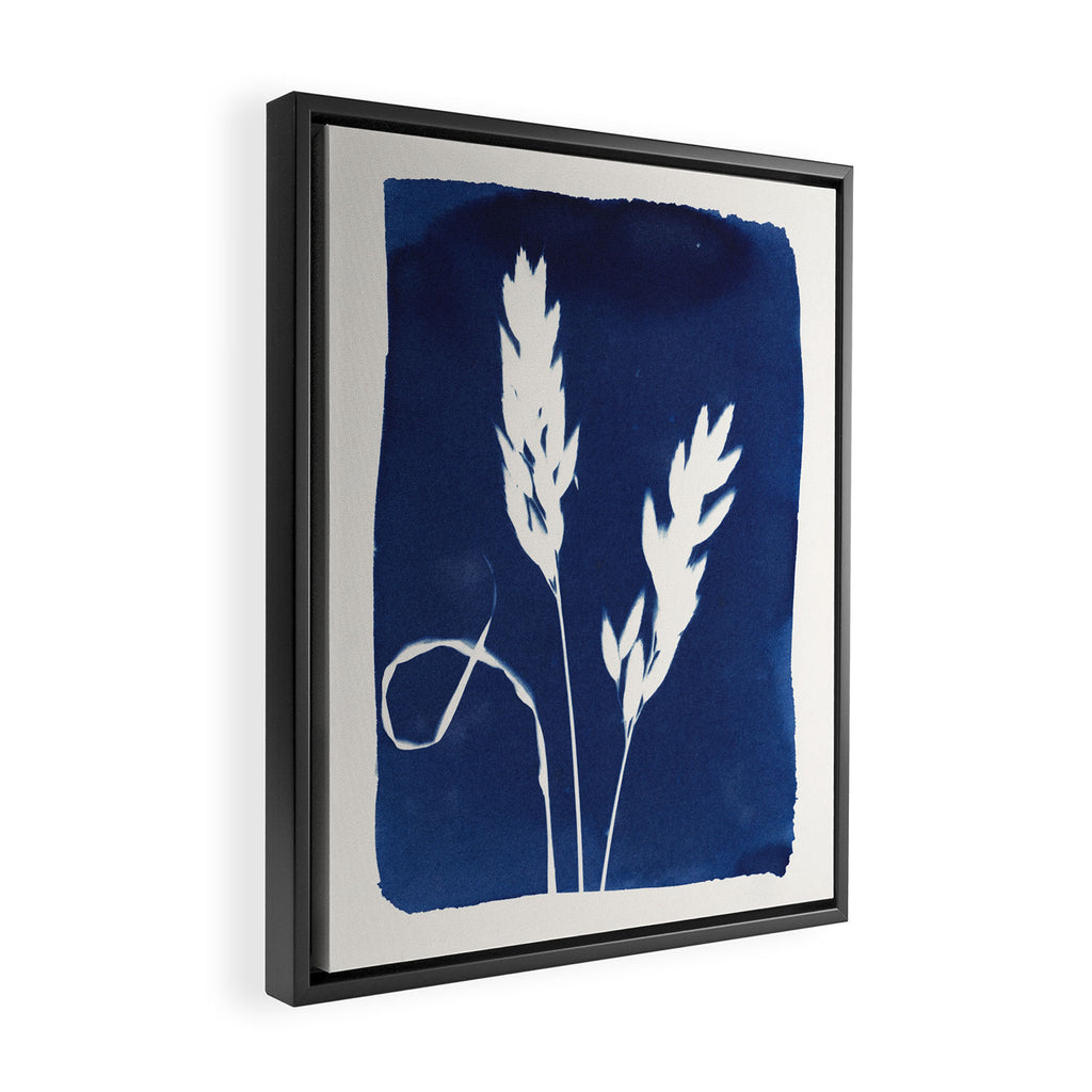 Cyan Herbarium #2 Framed Canvas Print Gallery Image 2