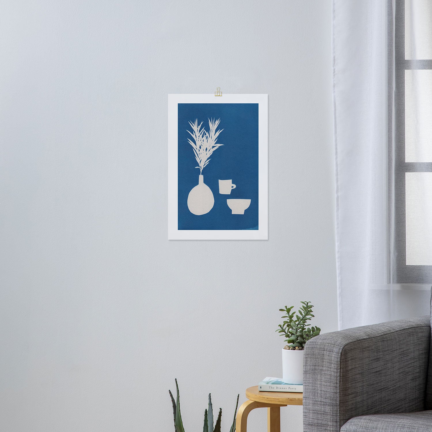 Cyanotype Still Life Studies #1 Art Print Gallery Image 3