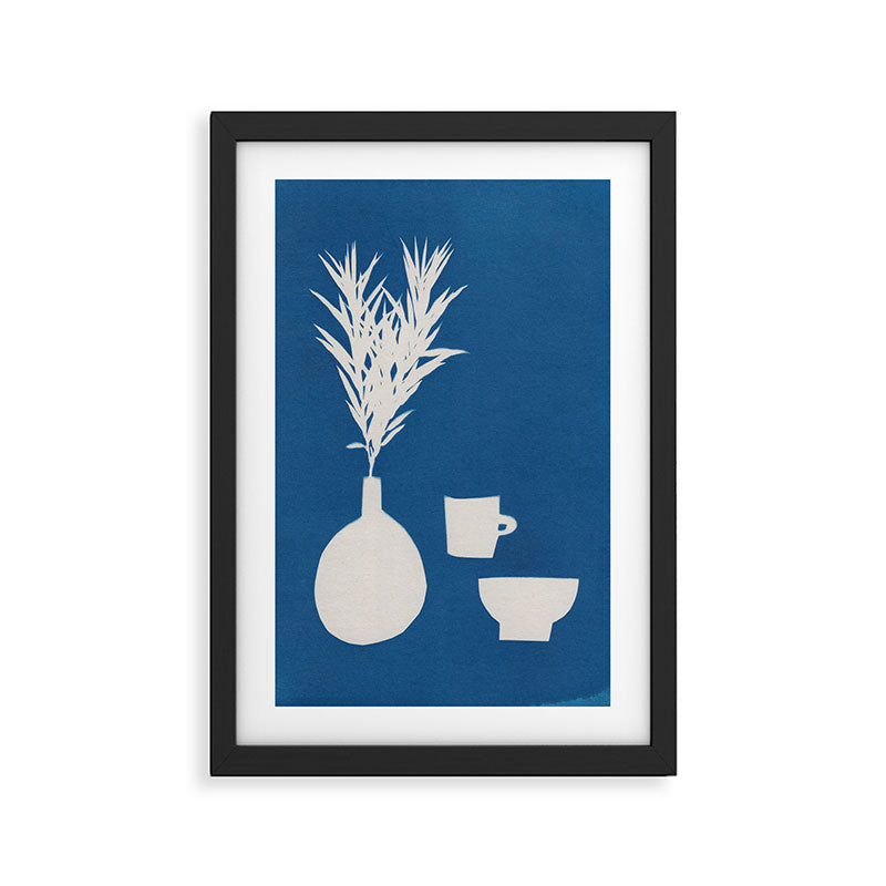 Cyanotype Still Life Studies #1 Framed Art Print Gallery Image 2