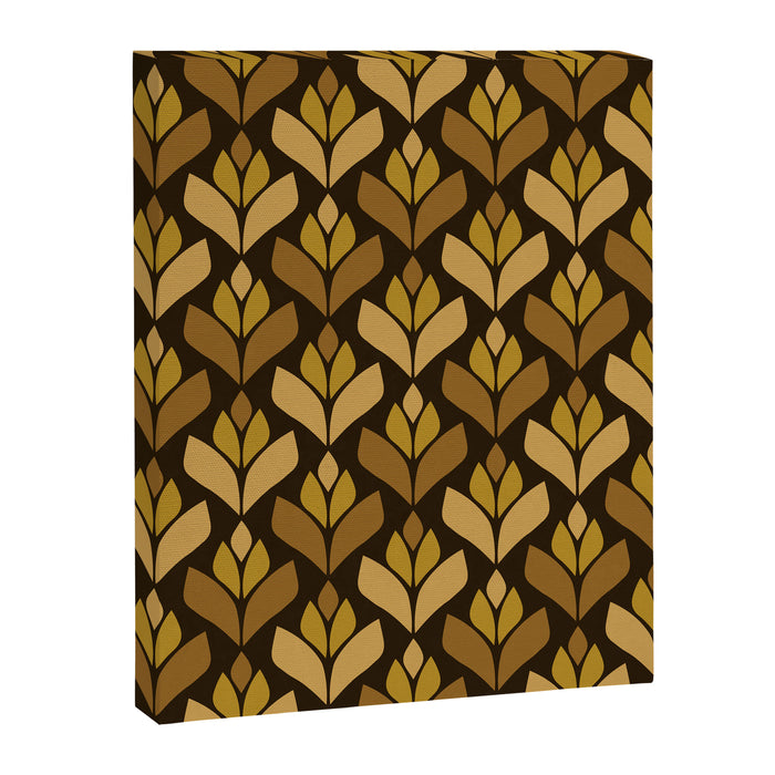 Dark Retro Trefoil Pattern Canvas Print Gallery Image 1