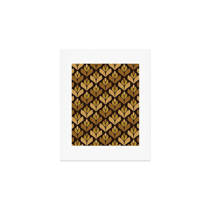 Dark Retro Trefoil Pattern Art Print Gallery Image 1