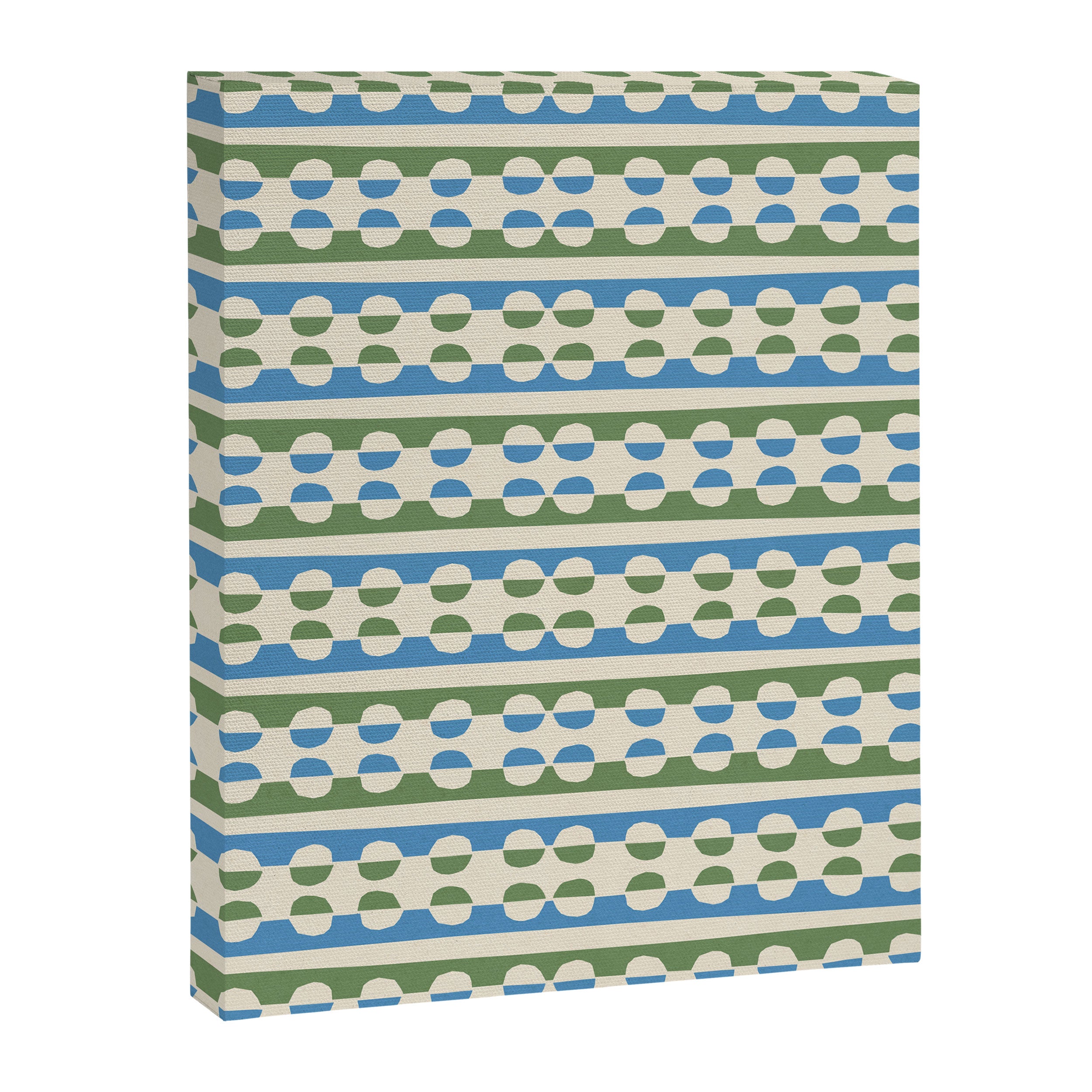 Dots and Lines - Blue and Green Canvas Print Gallery Image 6