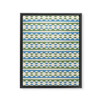 Dots and Lines - Blue and Green Framed Canvas Print Gallery Image 6