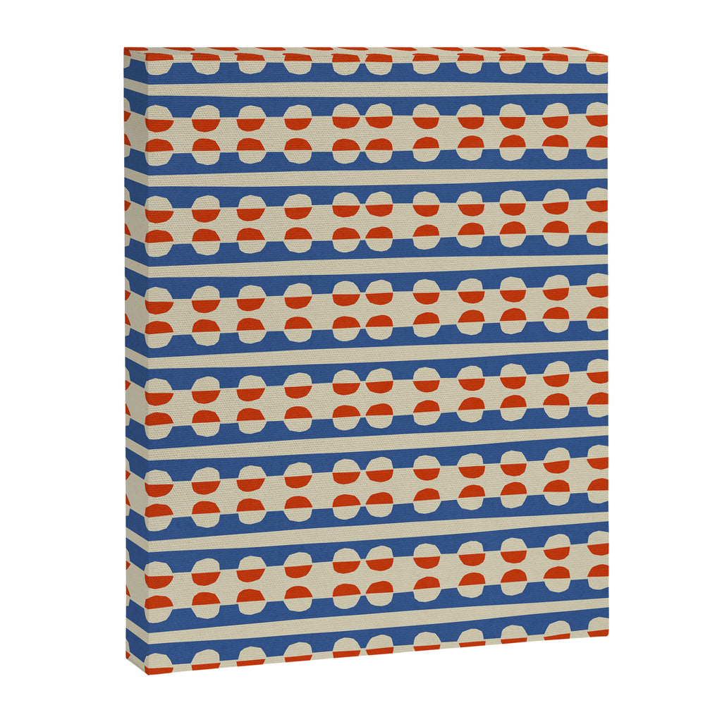 Dots and Lines - Blue and Red Canvas Print Gallery Image 6
