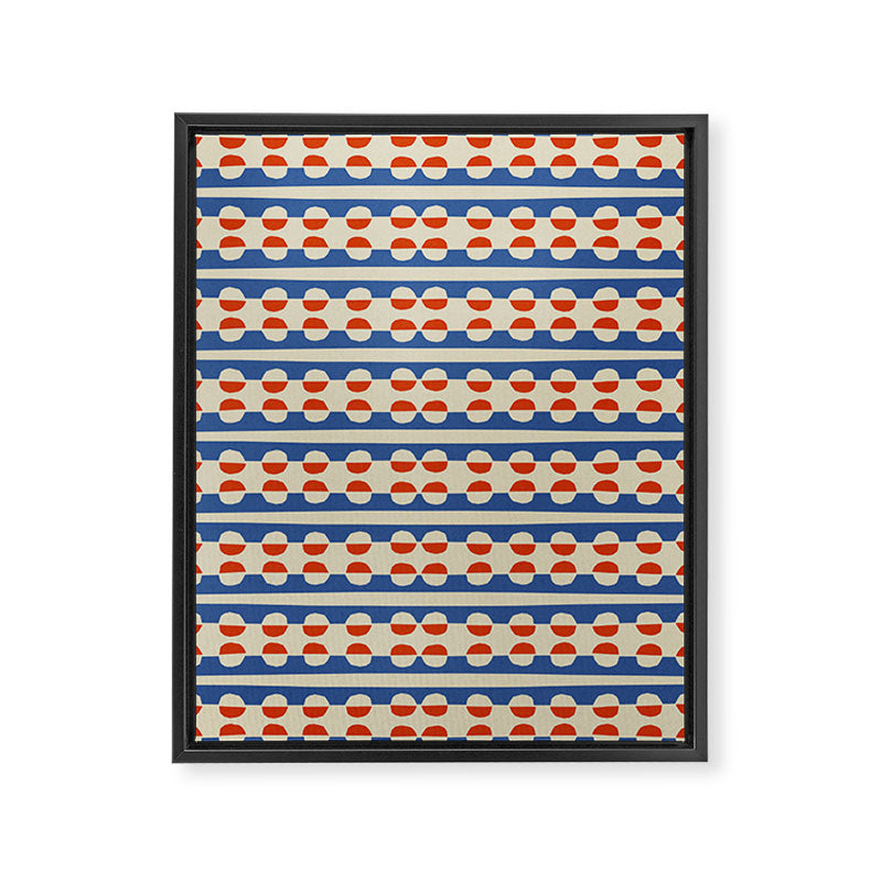 Dots and Lines - Blue and Red Framed Canvas Print Gallery Image 6
