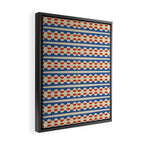 Dots and Lines - Blue and Red Framed Canvas Print Gallery Image 2