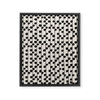 Dots / Black & White Pattern Framed Canvas Print Gallery Image 6