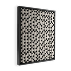 Dots / Black & White Pattern Framed Canvas Print Gallery Image 2