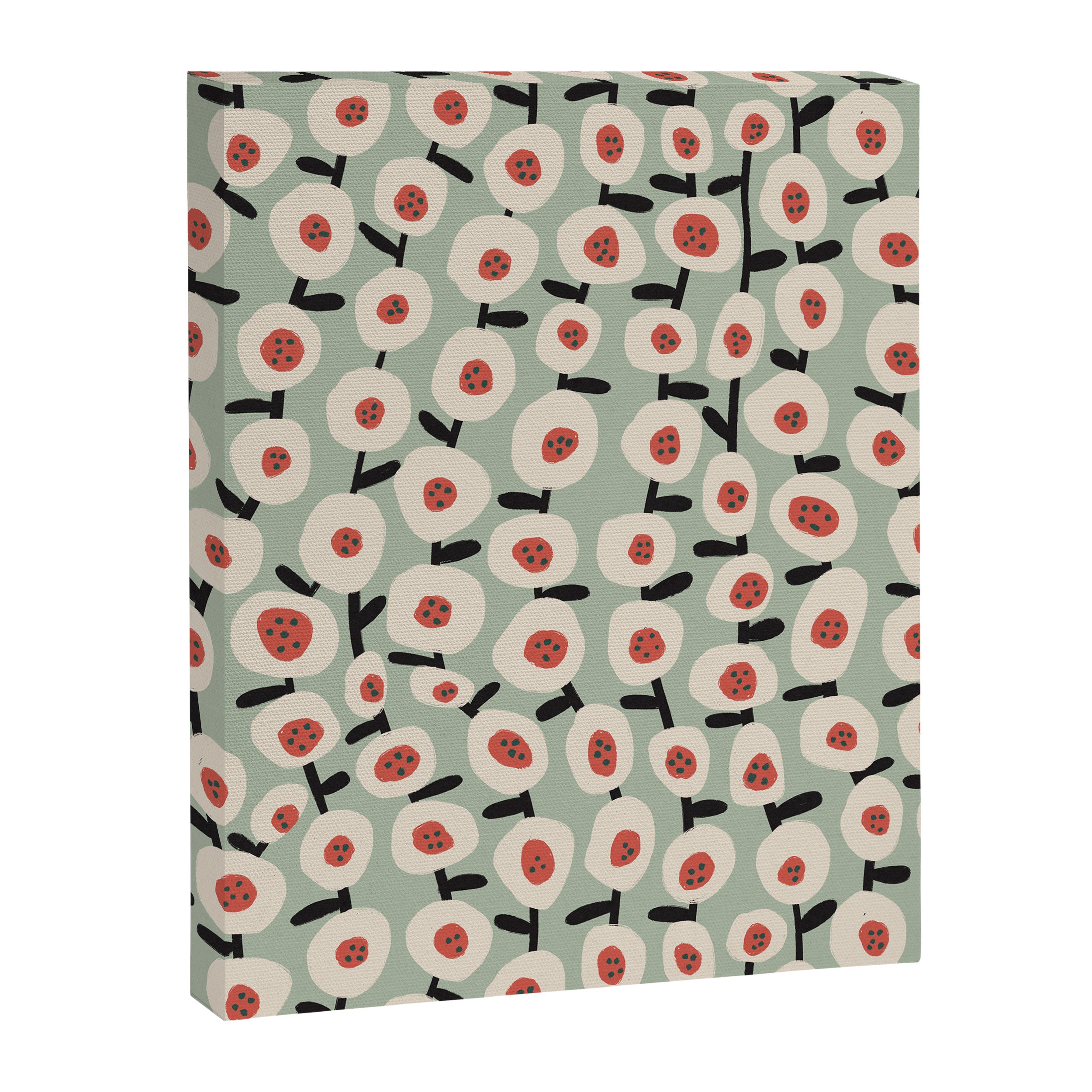 Dots & Flowers #1 Canvas Print Gallery Image 6