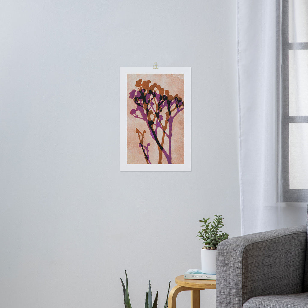 Echoes of Gypsophila / Orange & Pink Art Print Gallery Image 3