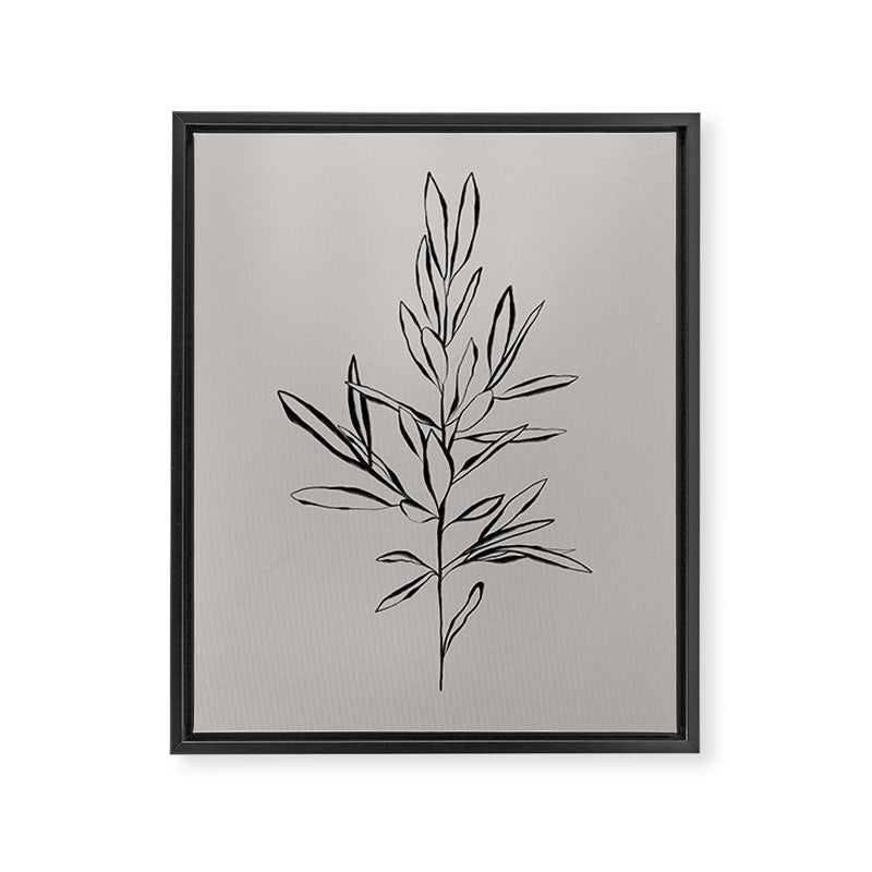 Elegant Olive Branch Framed Canvas Print Gallery Image 6