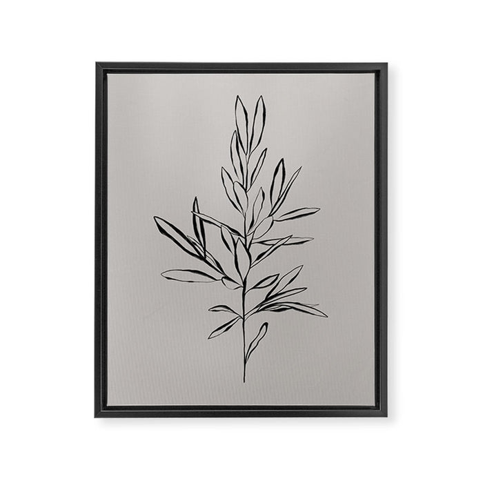 Elegant Olive Branch Framed Canvas Print Gallery Image 1