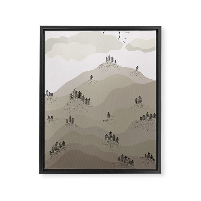 Fall Hills Framed Canvas Print Gallery Image 1