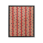 Festive Berries / Red, Beige & Blue Framed Canvas Print Gallery Image 8