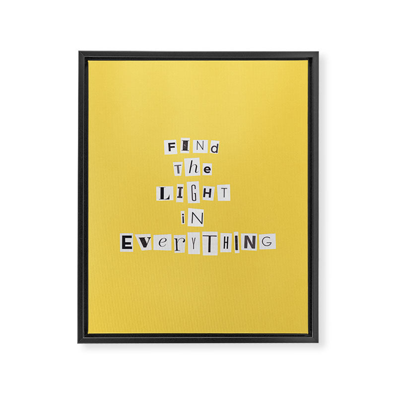 Find the light in everything / Daily Reminder #4 Framed Canvas Print Gallery Image 6