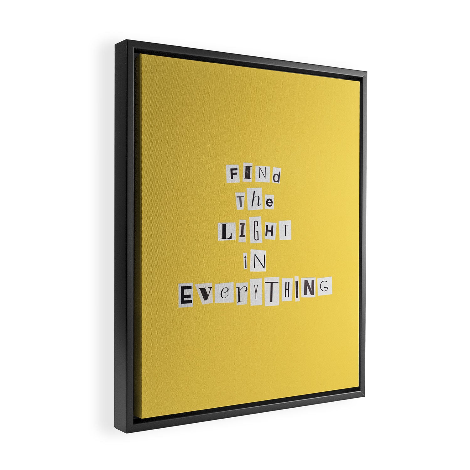 Find the light in everything / Daily Reminder #4 Framed Canvas Print Gallery Image 2