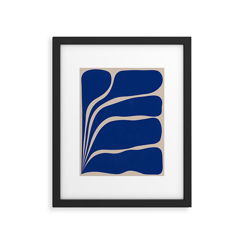 Five Leaf Plant - 1/3 Framed Art Print