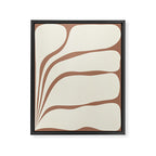 Five Leaf Plant Inspired by PANTONE 17 1230 Mocha Mousse Framed Canvas Print Gallery Image 8