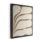 Five Leaf Plant Inspired by PANTONE 17 1230 Mocha Mousse Framed Canvas Print Gallery Image 2