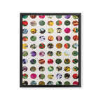Floral Circles / Paper Pattern Framed Canvas Print Gallery Image 6