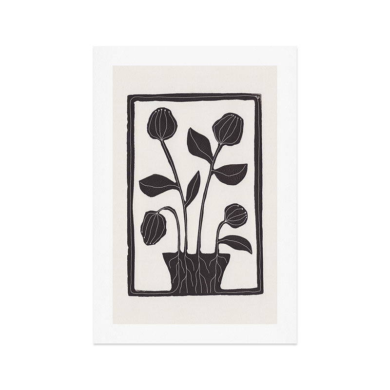 Floral Serenity / Lino Print Art Print Gallery Image 1