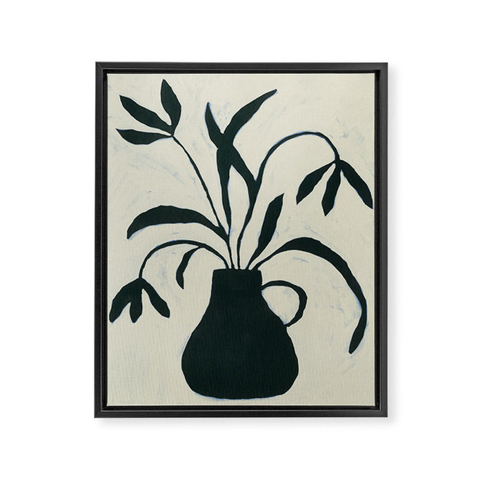 Floral Shadows V.2 Framed Canvas Print Gallery Image 1