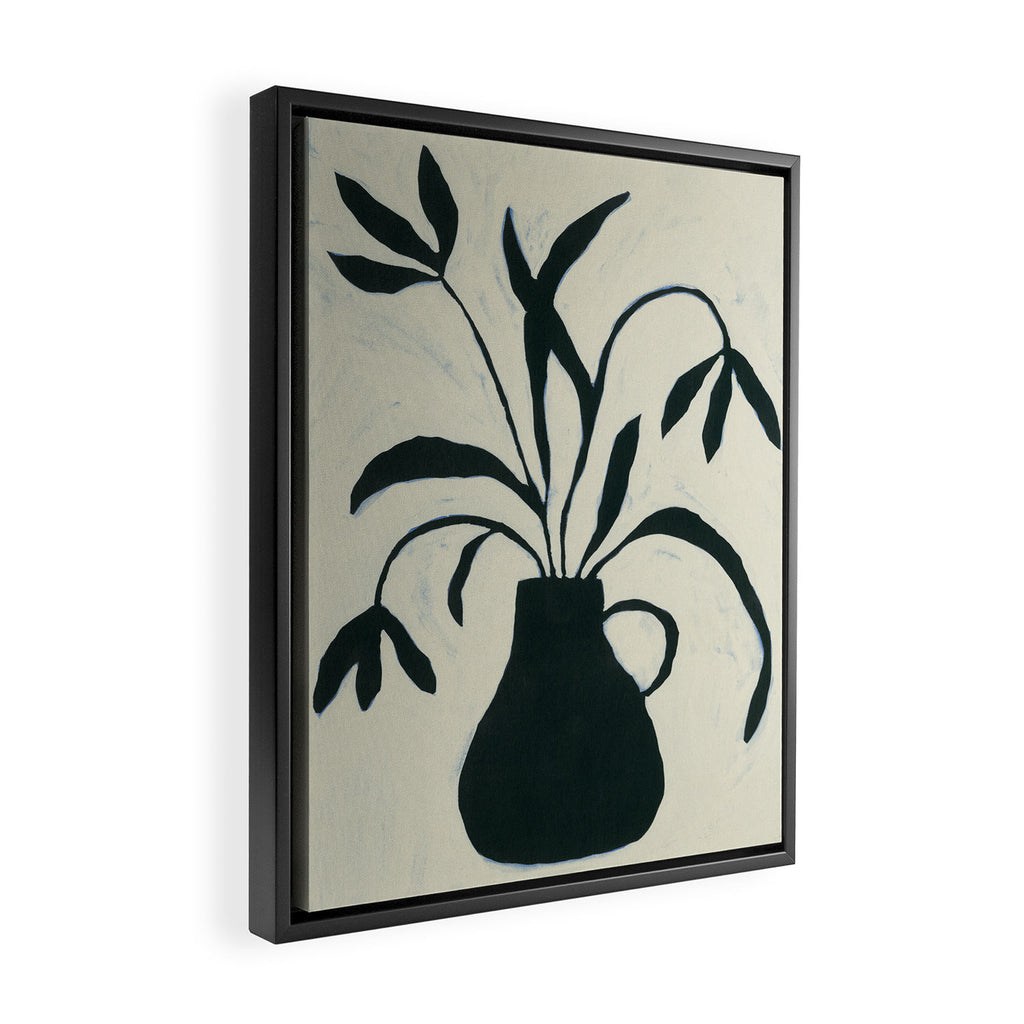 Floral Shadows V.2 Framed Canvas Print Gallery Image 2