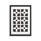 Floral Tiles / Lino Print Framed Art Print Gallery Image 3