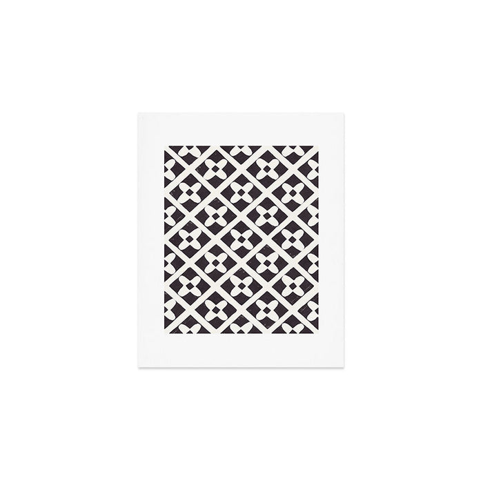 Floral Tiles Pattern / Lino Print Art Print Gallery Image 1