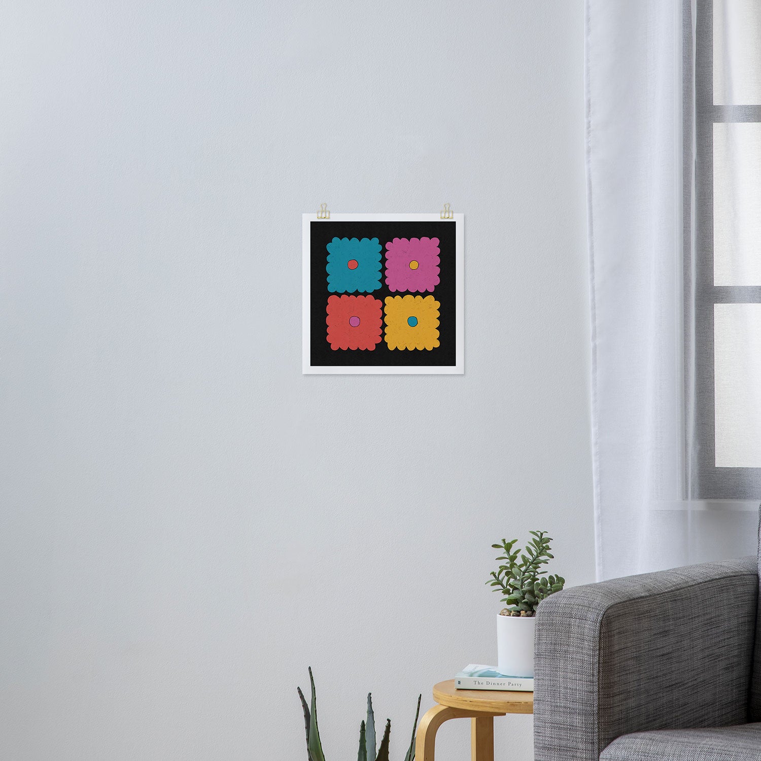 Flower Tile Art Print Gallery Image 3