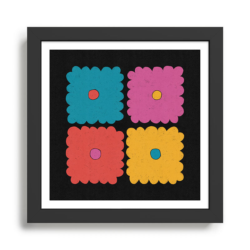 Flower Tile Framed Art Print Gallery Image 1