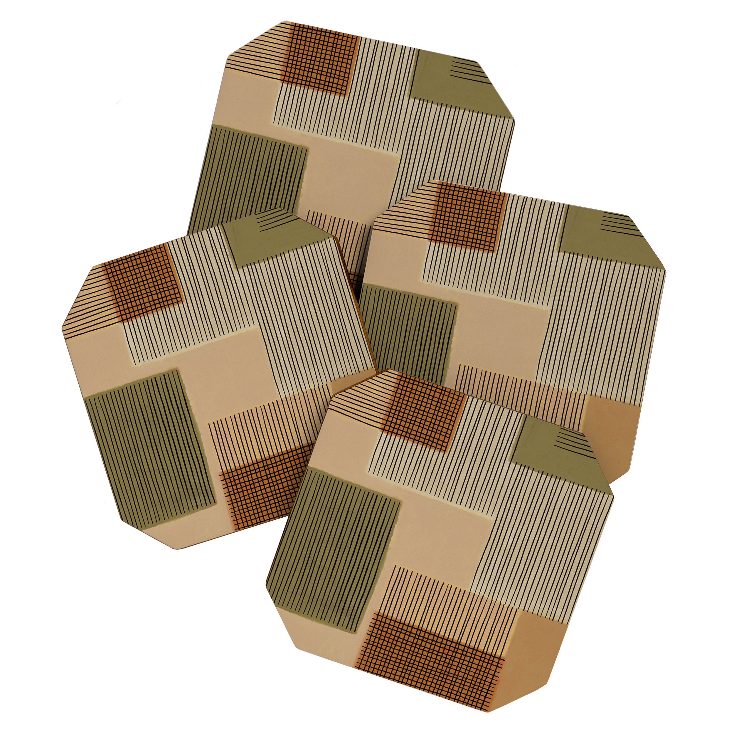 Geo Patchwork #1 Coaster Gallery Image 1