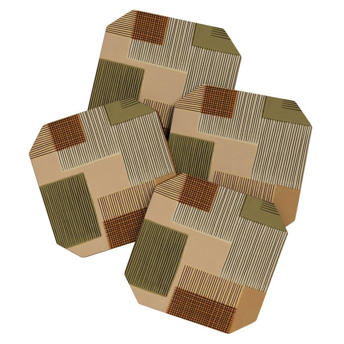 Geo Patchwork #1 Coaster Gallery Image 1