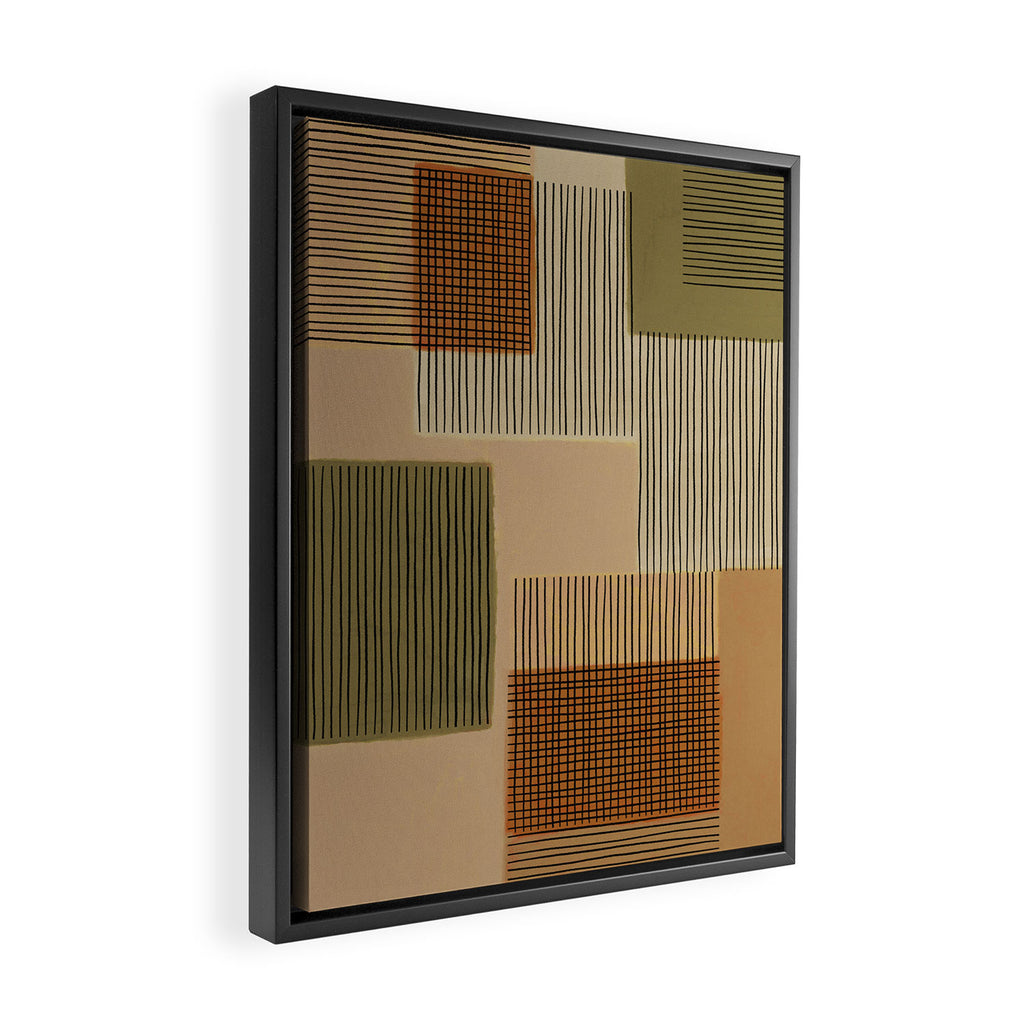Geo Patchwork #1 Framed Canvas Print Gallery Image 2