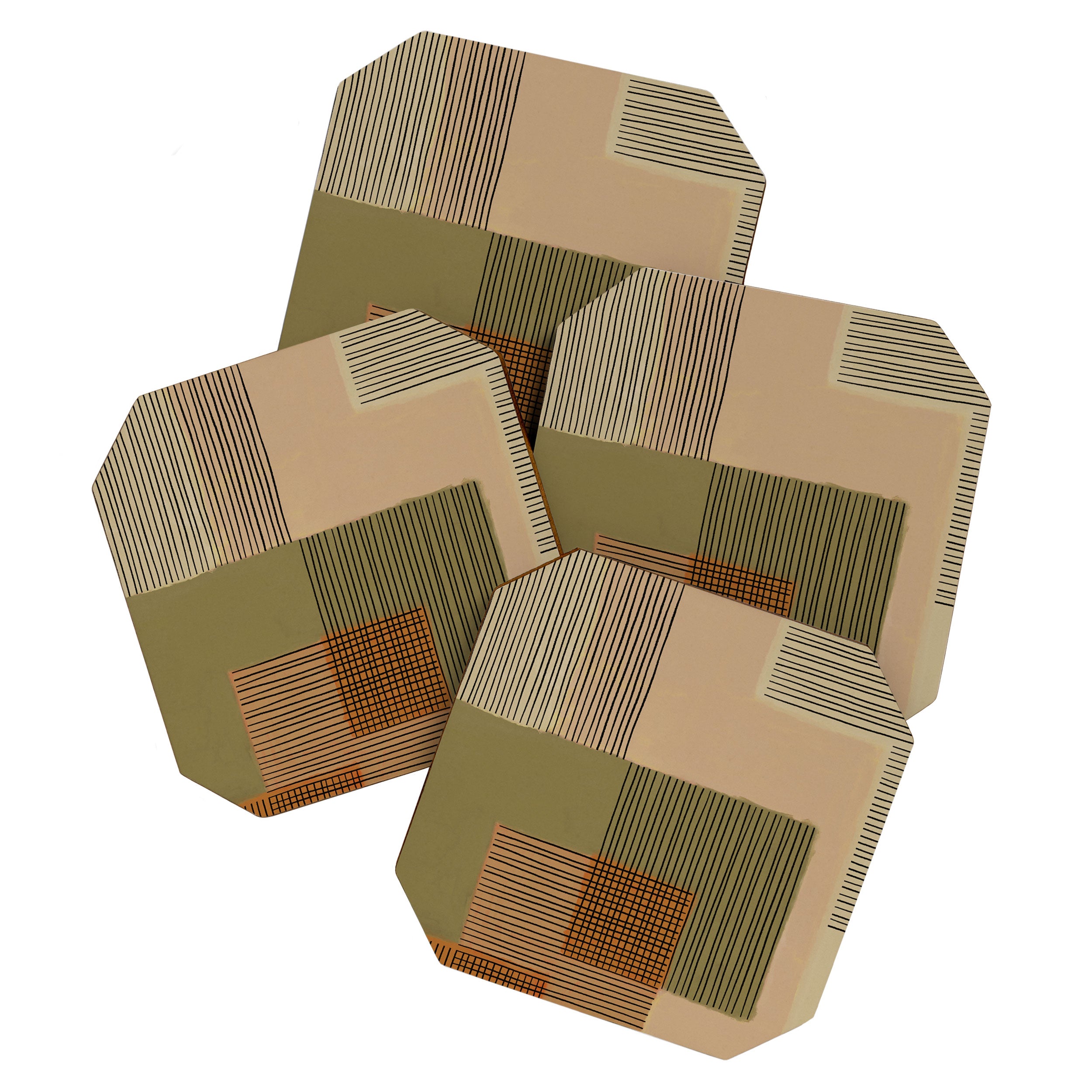 Geo Patchwork #3 Coaster Gallery Image 1
