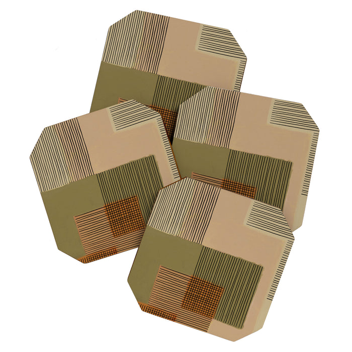 Geo Patchwork #3 Coaster Gallery Image 1